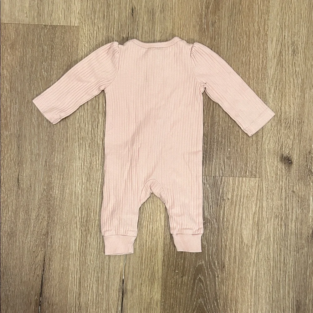 Cloud Island Pink Ribbed Baby One Piece